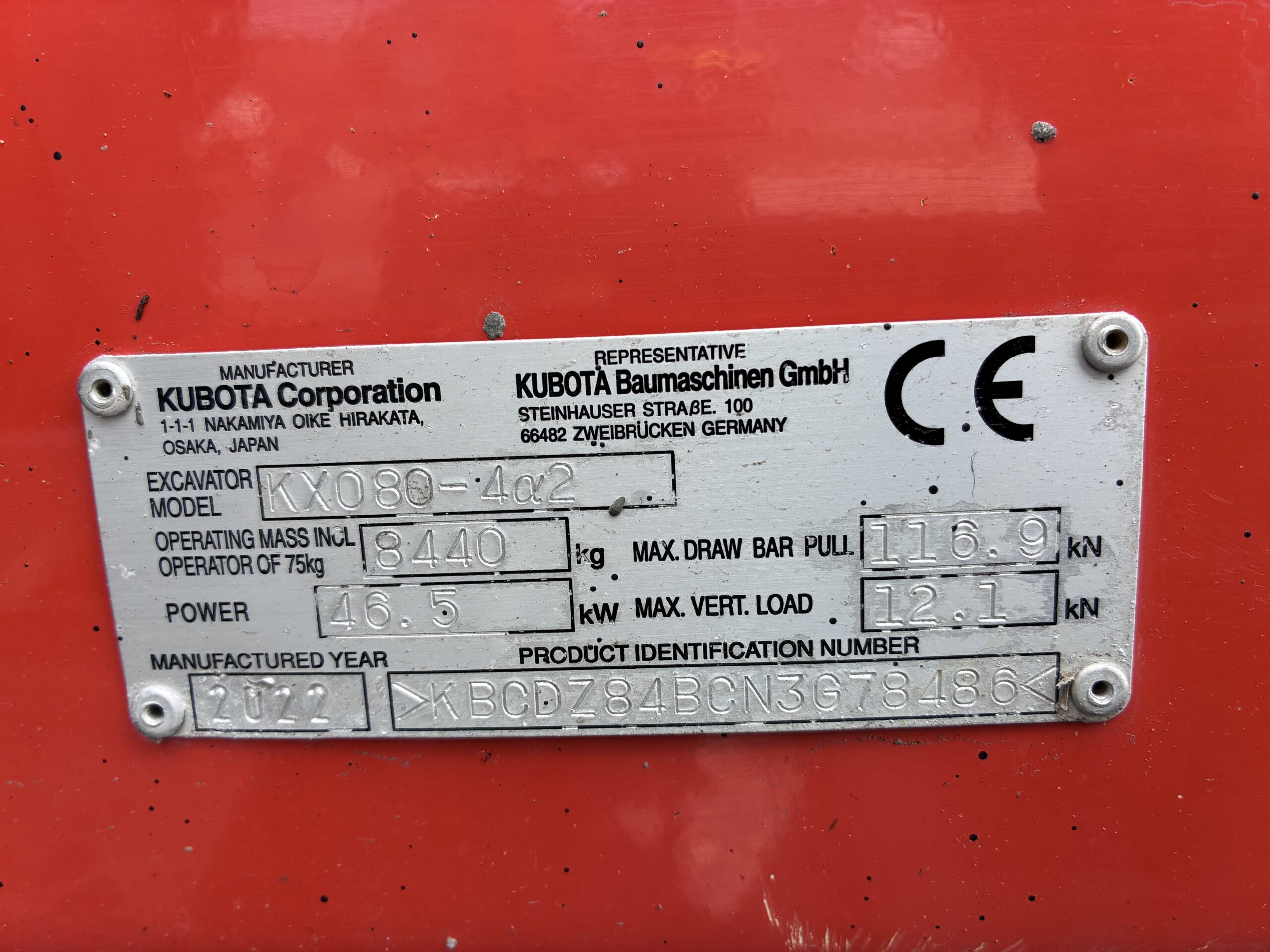 Midi pelle KUBOTA KX080-4-2-a (E145) – Image 4